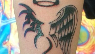 Angel and demon tattoo ideas