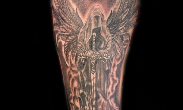 Angel of death tattoo designs