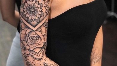 Attractive meaningful womens sleeve tattoo designs