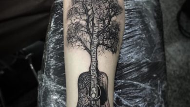 Bass guitar tattoo ideas