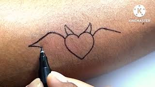 Black heart tattoo designs
