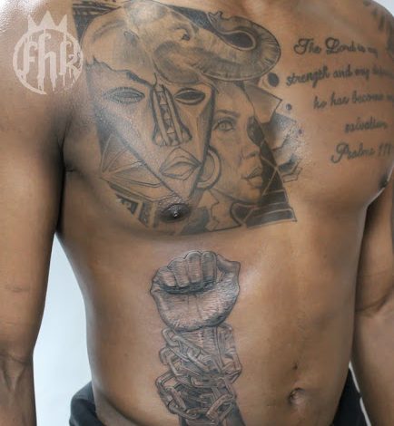 Black power tattoo ideas
