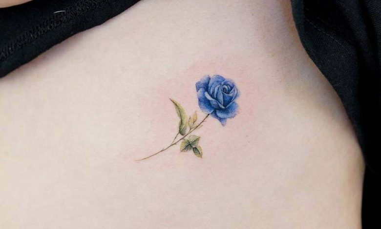 Blue rose tattoo ideas