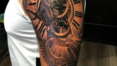 Broken clock tattoo designs