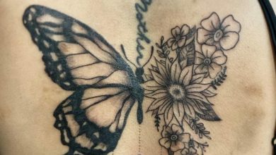 Butterfly face tattoo designs
