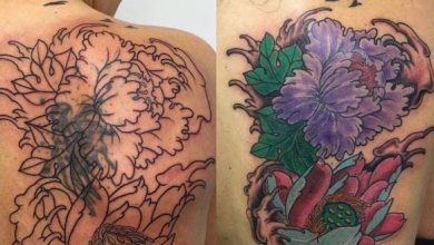 Dark design female dark cover up tattoos