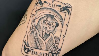 Death tarot card tattoo design