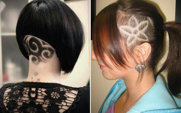 Female hair tattoo designs