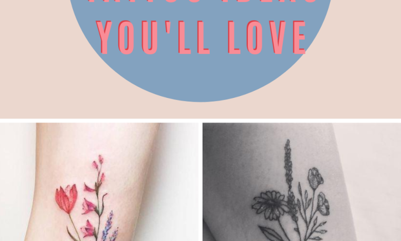 Floral tattoo designs for ankle