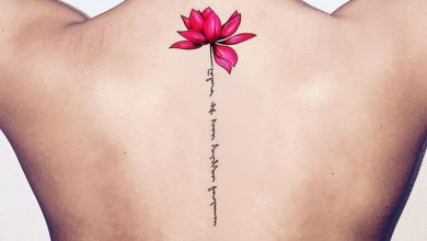 Girly spine tattoo designs