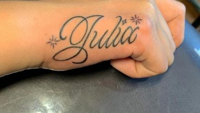 Hand tattoo name designs