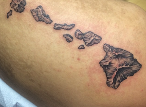 Hawaiian islands tattoo designs