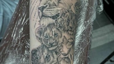 Lion and cub tattoo designs