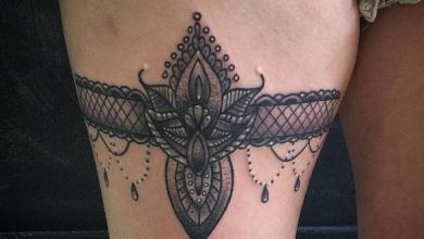 Mandala garter tattoo designs