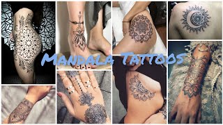 Mandala moon tattoo designs