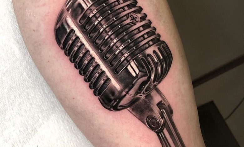 Microphone tattoo ideas