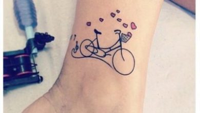 Minimalist bicycle tattoo designs