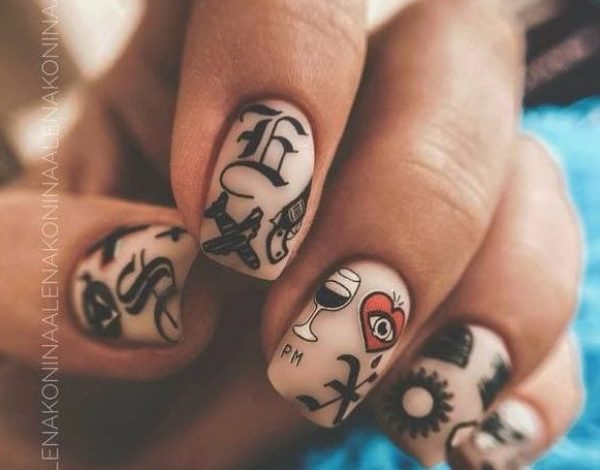 finger nail tattoo by hoviemon on DeviantArt