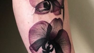 Orchid tattoo design