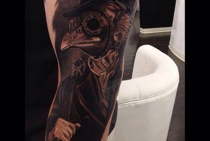 Plague doctor Tattoo by Wes Fortier @ Burning Hearts Tatto… | Flickr