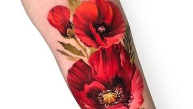 Poppy flower tattoo designs