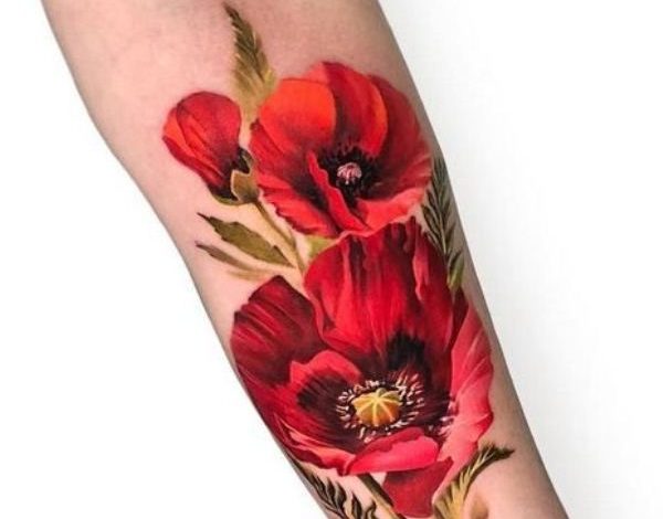 Poppy flower tattoo designs