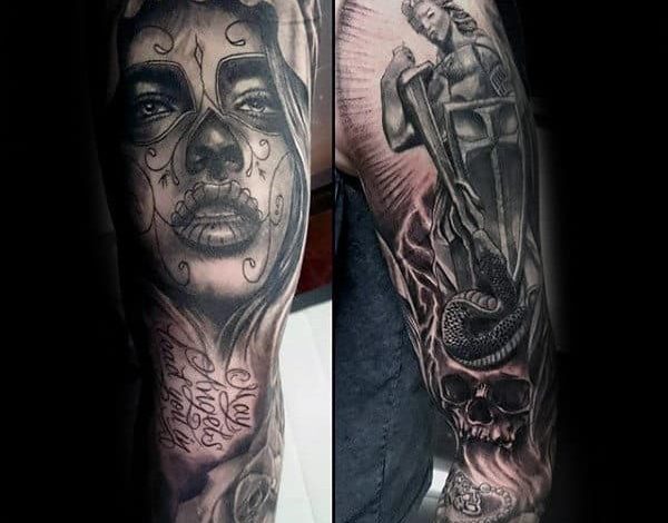 Religious sleeve tattoo ideas
