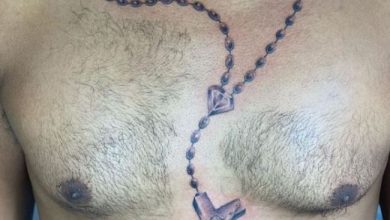 Rosary tattoo design