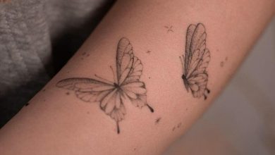 Star and butterfly tattoo designs