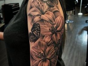Tattoo lily flower designs