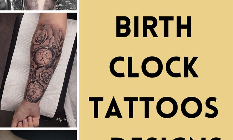 Time of birth tattoo ideas