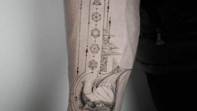 Viking ship tattoo ideas